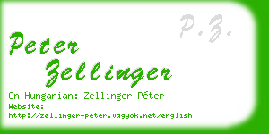 peter zellinger business card